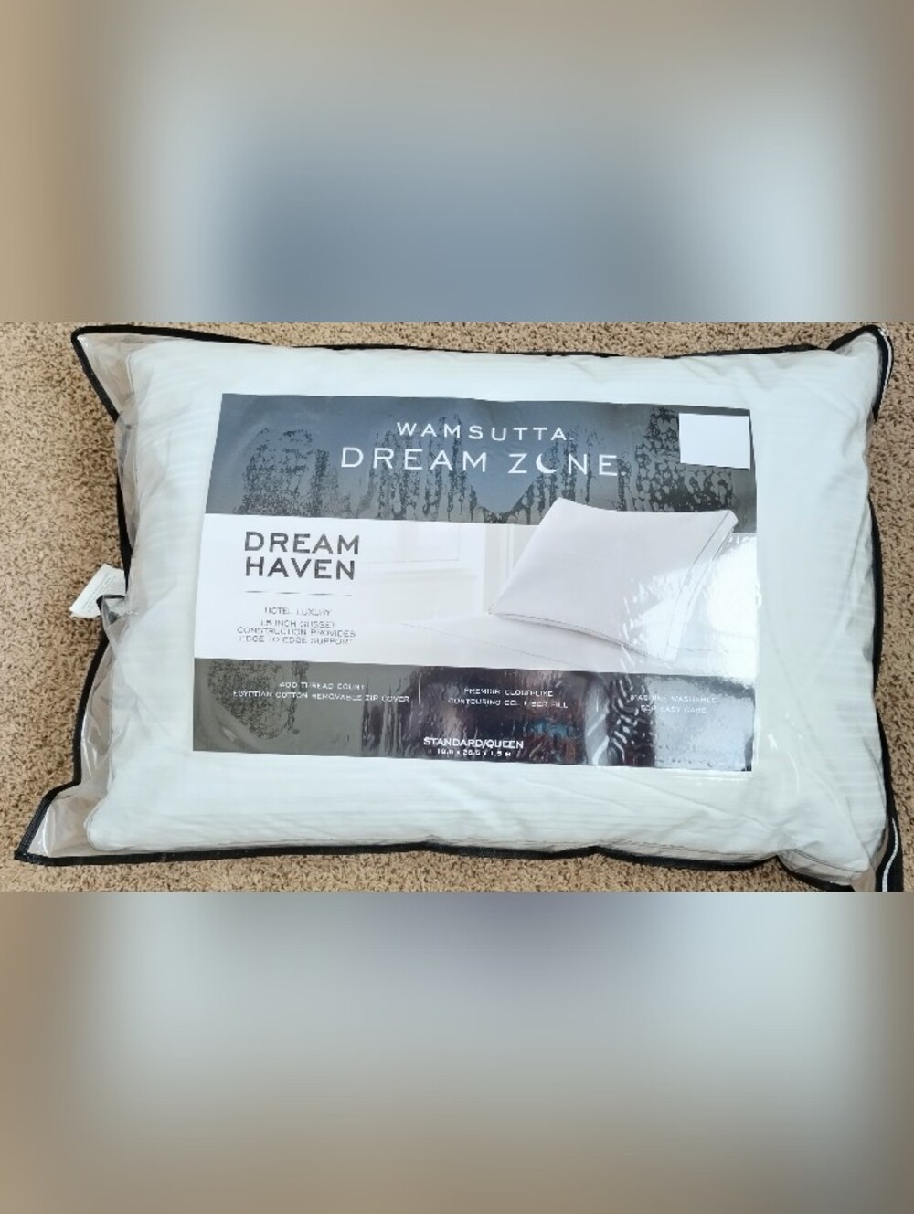 Wamsutta Dream Zone Dream Haven Standard Pillow 400 TC Cotton Gel Fiber
